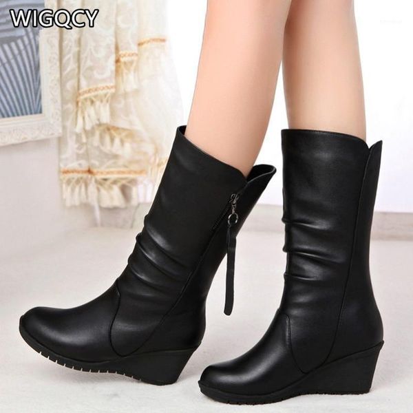 fall/winter 2020 new women's inner heighten boots wedge heel round head medium boots fashion oversized women's m7391, Black
fall/winter 2020 new women's inner heighten boots wedge heel round head medium boots fashion oversized women's m7391, Black