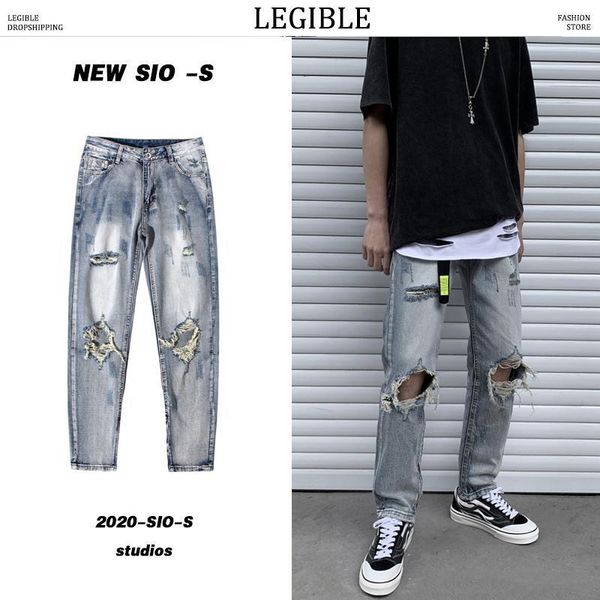 legible men's high street summer straight ripped jeans man 2020 fashion hip hop jeans joggers male loose male denim pants1, Blue
legible men's high street summer straight ripped jeans man 2020 fashion hip hop jeans joggers male loose male denim pants1, Blue
