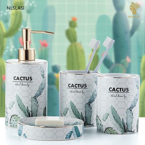 bath accessory set nordic style cactus ceramic bathroom four-piece mouth cup holder lotion bottle soap box home el wash ornaments
bath accessory set nordic style cactus ceramic bathroom four-piece mouth cup holder lotion bottle soap box home el wash ornaments