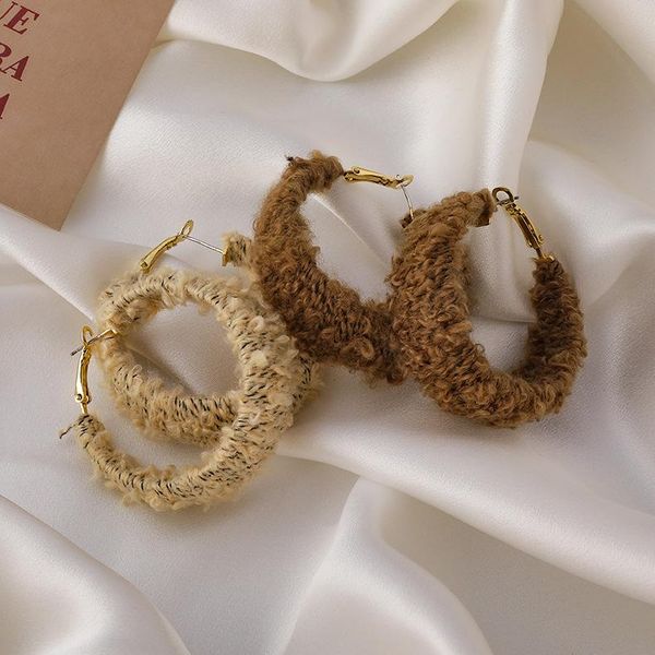 hoop & huggie missnice geometric c-shaped plush earrings temperament large ring exaggerated jewelry fashion, Golden;silver
hoop & huggie missnice geometric c-shaped plush earrings temperament large ring exaggerated jewelry fashion, Golden;silver