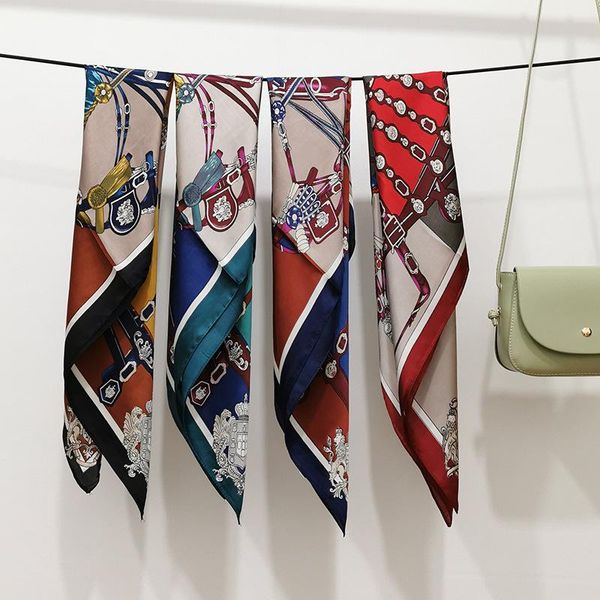 70*70cm handkerchief satin silk hair scarf for women printed headband neck scarfs female square shawl cute bag scarfs for ladies, Blue;gray
70*70cm handkerchief satin silk hair scarf for women printed headband neck scarfs female square shawl cute bag scarfs for ladies, Blue;gray