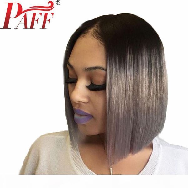 paff ombre gray lace front human hair wig with black roots 150 density lace frontal short bob cut 13*3 wig brazilian remy hair, Black;brown
paff ombre gray lace front human hair wig with black roots 150 density lace frontal short bob cut 13*3 wig brazilian remy hair, Black;brown