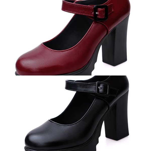 square high heels women platform pumps spring summer shallow mouth buckle strap shoes round toe shoes for women high heels c0129, Black
square high heels women platform pumps spring summer shallow mouth buckle strap shoes round toe shoes for women high heels c0129, Black