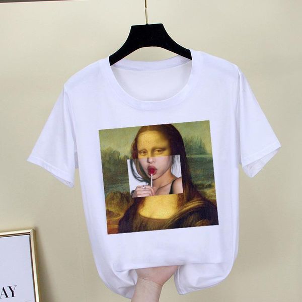 spoof mona lisa print t рубашки женские эстетики смешные футболки повседневная короткая рукава веселые топы футболка женская одежда хараджук, White
spoof mona lisa print t рубашки женские эстетики смешные футболки повседневная короткая рукава веселые топы футболка женская одежда хараджук, White