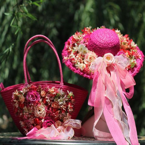 women fashion flower summer beach straw tote bag handmade weave rattan handbag bohemia style holiday vacation hat suit
women fashion flower summer beach straw tote bag handmade weave rattan handbag bohemia style holiday vacation hat suit