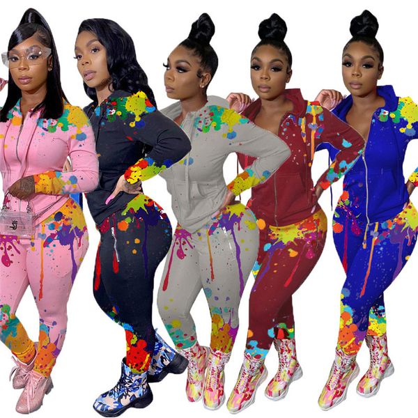 tie-dye colorful splash ink print women designers clothes 2020 hooded long sleeve zipper jacket pants leggings sports suit outfits d102804, White
tie-dye colorful splash ink print women designers clothes 2020 hooded long sleeve zipper jacket pants leggings sports suit outfits d102804, White