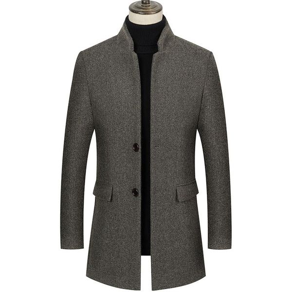 men's wool & blends woolen jacket winter autumn male stand collar fashion thick long coat solid casual windproof sa995, Black
men's wool & blends woolen jacket winter autumn male stand collar fashion thick long coat solid casual windproof sa995, Black