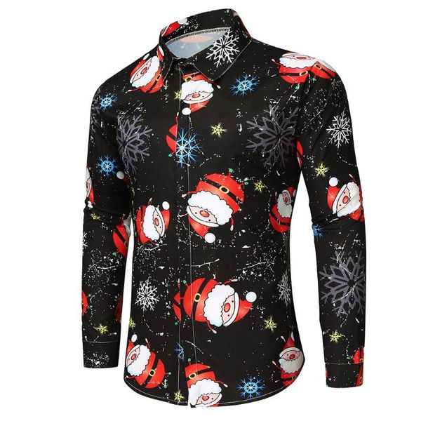 fashion shirts for male men casual snowflakes santa candy printed christmas shirt blouse men's clothing chemise homme 45, White;black
fashion shirts for male men casual snowflakes santa candy printed christmas shirt blouse men's clothing chemise homme 45, White;black