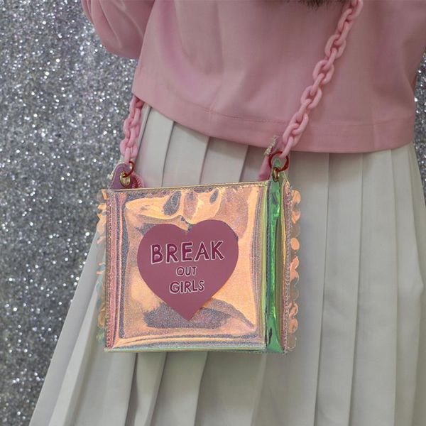 transparent bag female shoulder bag laser women flap heart printing cute chain women messenger bags a6553
transparent bag female shoulder bag laser women flap heart printing cute chain women messenger bags a6553