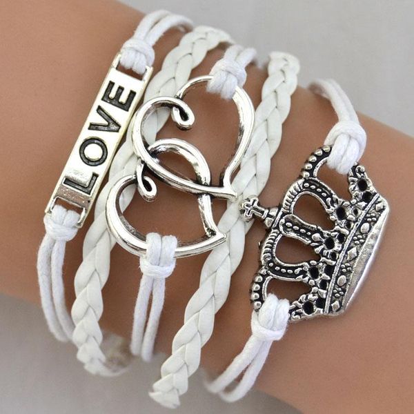 charm bracelets selling fashion jewelry friendship infinity love silver handmade crown nautical rope bracelet, Golden;silver
charm bracelets selling fashion jewelry friendship infinity love silver handmade crown nautical rope bracelet, Golden;silver