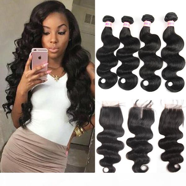 brazilian body wave human hair with lace closure unprocessed virgin hair weaves with closure peruvian hair bundles with closure, Black;brown
brazilian body wave human hair with lace closure unprocessed virgin hair weaves with closure peruvian hair bundles with closure, Black;brown