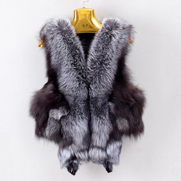 women's fur & faux fashion winter warm vest leather coat natural real jacket, Black
women's fur & faux fashion winter warm vest leather coat natural real jacket, Black