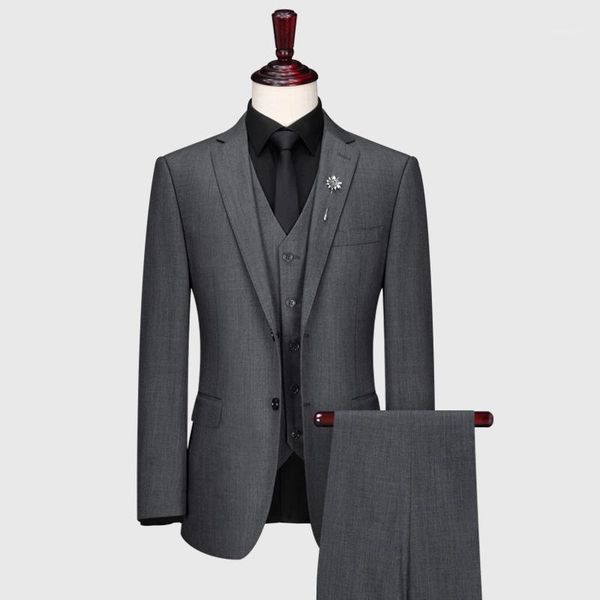 ( jacket + vest + pants ) 2020 new fashion men's 70% wool formal business suit 3 piece set 2pcs sets men's grey casual suits1, White;black
( jacket + vest + pants ) 2020 new fashion men's 70% wool formal business suit 3 piece set 2pcs sets men's grey casual suits1, White;black