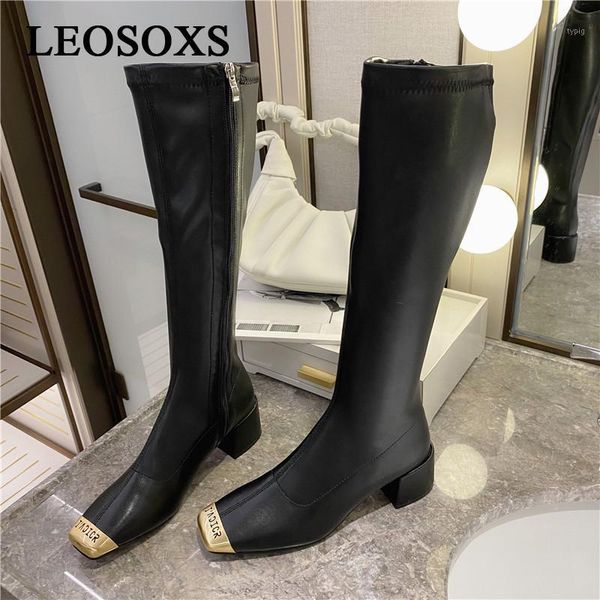 boots women woman knee high ladies pu leather shoes female soft heels girls brand square toe black fashion 1
boots women woman knee high ladies pu leather shoes female soft heels girls brand square toe black fashion 1
