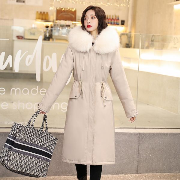 2021 newwomen's winter x-long slim hooded jacket women wool liner plus size with fur collar cotton padded thick coat hnva, Black
2021 newwomen's winter x-long slim hooded jacket women wool liner plus size with fur collar cotton padded thick coat hnva, Black
