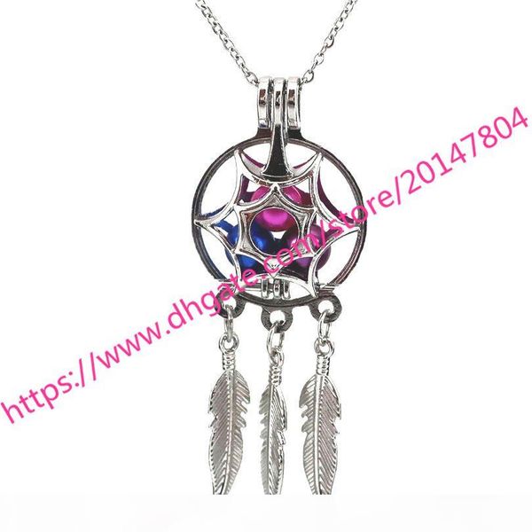 k616 dream catcher pearl cage pendant floating locket for akoya oyster necklace, Silver
k616 dream catcher pearl cage pendant floating locket for akoya oyster necklace, Silver
