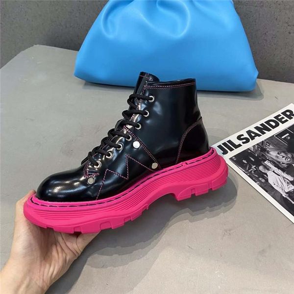 mixed color brand sneaker boots lace up ankle boots women genuine leather short women thick heel platform shoes woman, Black
mixed color brand sneaker boots lace up ankle boots women genuine leather short women thick heel platform shoes woman, Black