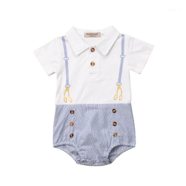 2018 newborn baby boy gentleman short sleeves patchwork bodysuit sunsuit outfits set summer cute clothes1, Blue
2018 newborn baby boy gentleman short sleeves patchwork bodysuit sunsuit outfits set summer cute clothes1, Blue