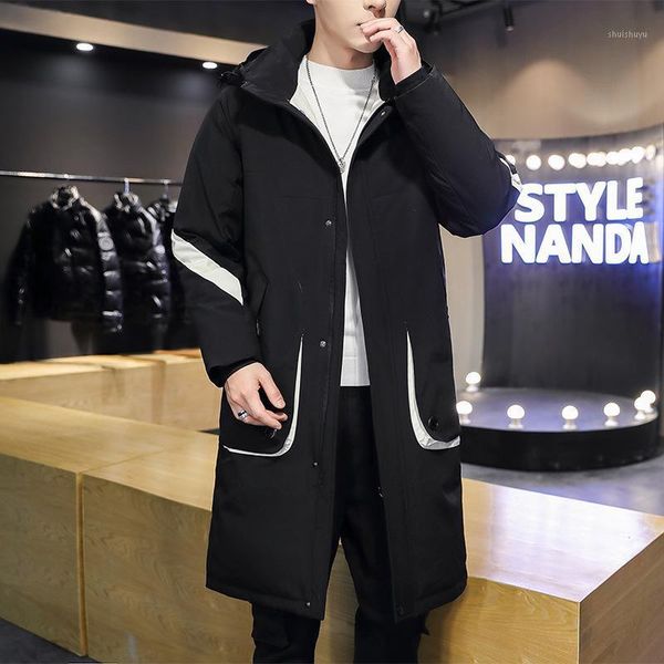 men's down jacket 2020 new winter down jacket men's middle long warm thickened white duck1, Black
men's down jacket 2020 new winter down jacket men's middle long warm thickened white duck1, Black