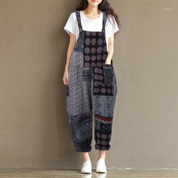 2020 zanzea women vintage floral print strappy bib overalls loose pockets jumpsuits cotton linen dungarees long rompers oversize1, Black;white
2020 zanzea women vintage floral print strappy bib overalls loose pockets jumpsuits cotton linen dungarees long rompers oversize1, Black;white