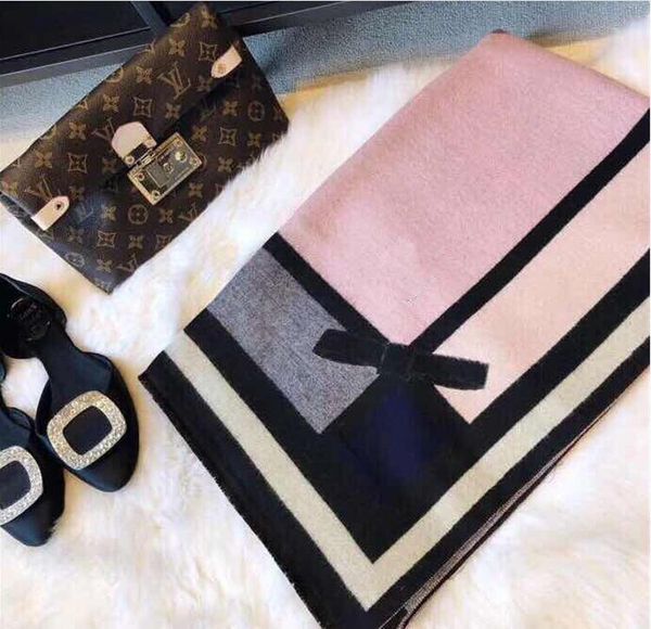 8817 autumn and winter new bow tie warm jacquard shawl imitation cashmere thickened scarf woman, Blue;gray
8817 autumn and winter new bow tie warm jacquard shawl imitation cashmere thickened scarf woman, Blue;gray
