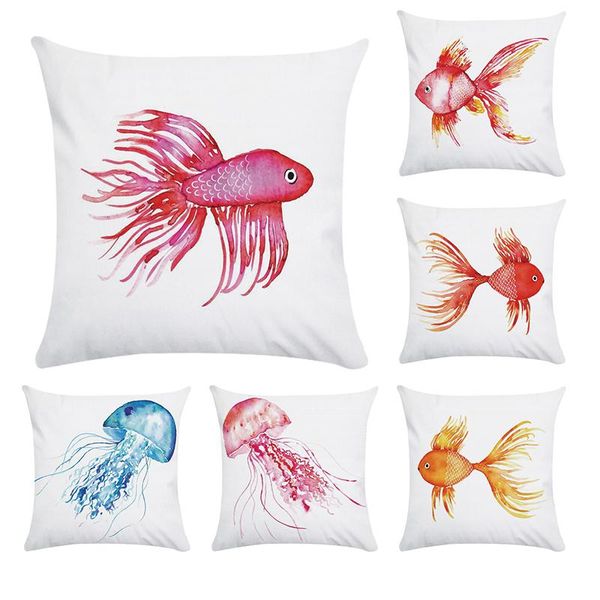 cushion/decorative pillow 45cm*45cm cushion cover painted goldfish jellyfish pattern polyester/cotton case home decorative cr041
cushion/decorative pillow 45cm*45cm cushion cover painted goldfish jellyfish pattern polyester/cotton case home decorative cr041