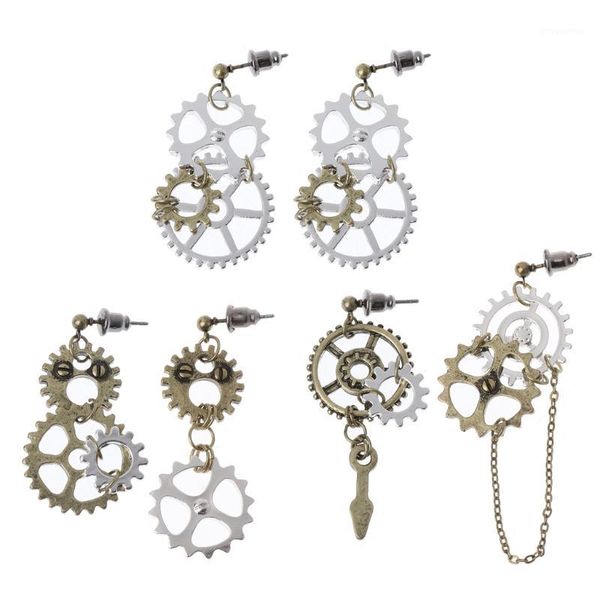 javrick 1 pair women steampunk antique female gear pendant dangle long hook earring club jewelry vintage1, Silver
javrick 1 pair women steampunk antique female gear pendant dangle long hook earring club jewelry vintage1, Silver