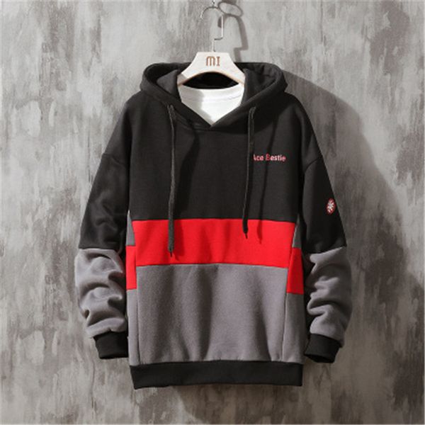 man fleece hoodie fashion pullover long male oversize sleeve sweatshirts colorblock loose winter casual sweater trend designer xbxet, Black
man fleece hoodie fashion pullover long male oversize sleeve sweatshirts colorblock loose winter casual sweater trend designer xbxet, Black
