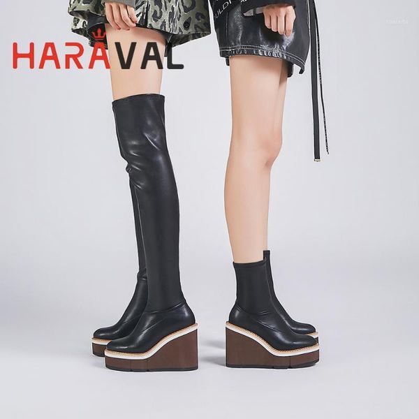haraval fashion over-the-knee boots shoes women stretch fabric wedges platform patchwork boots fashion women footwear shoee283l1, Black
haraval fashion over-the-knee boots shoes women stretch fabric wedges platform patchwork boots fashion women footwear shoee283l1, Black
