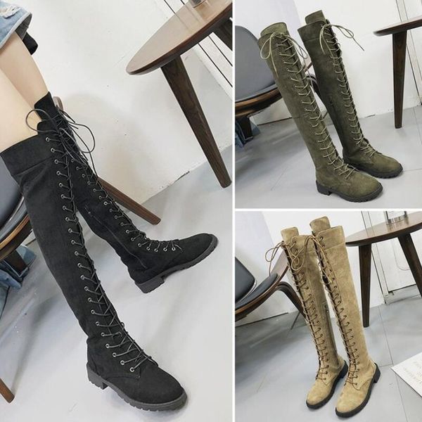 fashion lace-up women's leather shoelace lace-up motorcycle boots suede knee-length boots winter warm shoes female knight, Black
fashion lace-up women's leather shoelace lace-up motorcycle boots suede knee-length boots winter warm shoes female knight, Black