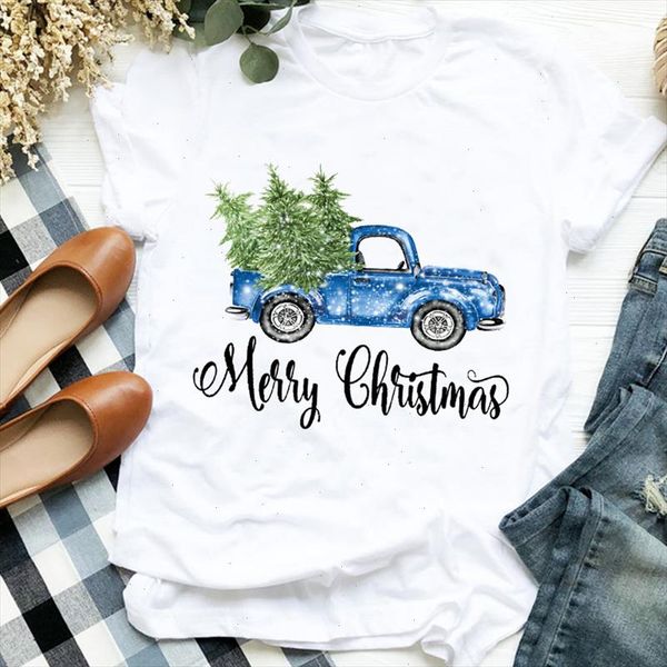 women lady cartoon snow truck tree mujer camisetas christmas womens clothes shirt t tee for tshirt female graphic t shirt, White
women lady cartoon snow truck tree mujer camisetas christmas womens clothes shirt t tee for tshirt female graphic t shirt, White