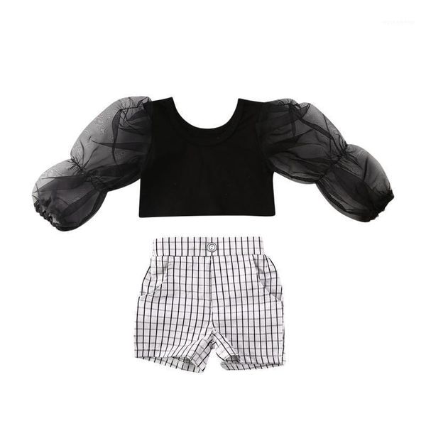 clothing sets 2pcs toddler baby girl fashion outfits clothes lace puff sleeve t shirt + plaid print shorts kids set 1-6y1, White
clothing sets 2pcs toddler baby girl fashion outfits clothes lace puff sleeve t shirt + plaid print shorts kids set 1-6y1, White