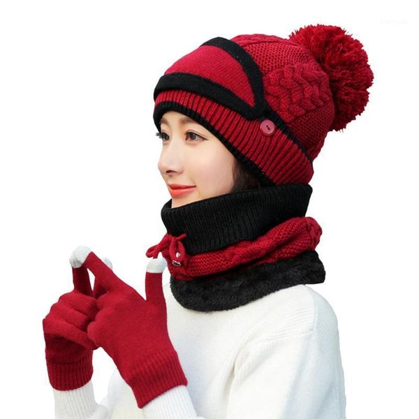 4pcs winter warm women wool neck scarf gloves hat set cap knit touch screen mittens glove suit for outdoor camping hiking skiing1, Black
4pcs winter warm women wool neck scarf gloves hat set cap knit touch screen mittens glove suit for outdoor camping hiking skiing1, Black
