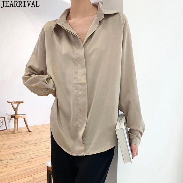new spring women's blouse korean style long sleeve solid color satin shirts work office casual wear ladies blusa feminina1, White
new spring women's blouse korean style long sleeve solid color satin shirts work office casual wear ladies blusa feminina1, White