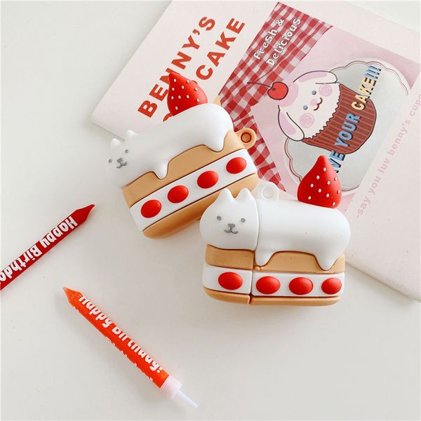 wireless earphone case cute strawberry cat cake for apple airpods pro 3 silicone headphones cases for airpods 2 protective cover
wireless earphone case cute strawberry cat cake for apple airpods pro 3 silicone headphones cases for airpods 2 protective cover