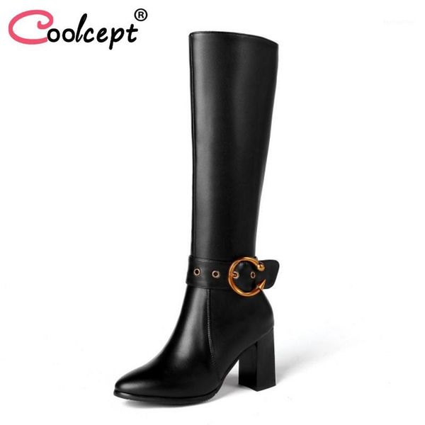 boots coolcept size 31-45 high heel women genuine leather woman shoes fur warm winter knee fashion ladies footwear1, Black
boots coolcept size 31-45 high heel women genuine leather woman shoes fur warm winter knee fashion ladies footwear1, Black