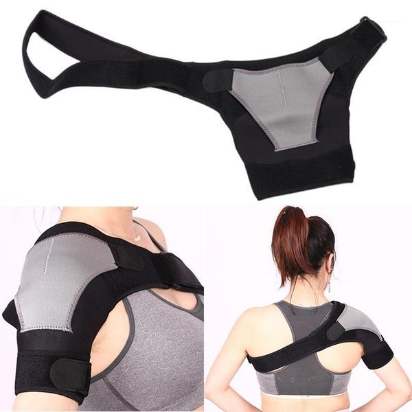 back support adjustable sports shoulder pad basketball badminton strap wrap protection single1, Black;blue
back support adjustable sports shoulder pad basketball badminton strap wrap protection single1, Black;blue