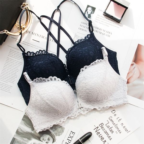 roseheart women fashion black skin wireless front closure bras push up female lace backless cross back bras bralette underwear lj201208, Red;black
roseheart women fashion black skin wireless front closure bras push up female lace backless cross back bras bralette underwear lj201208, Red;black