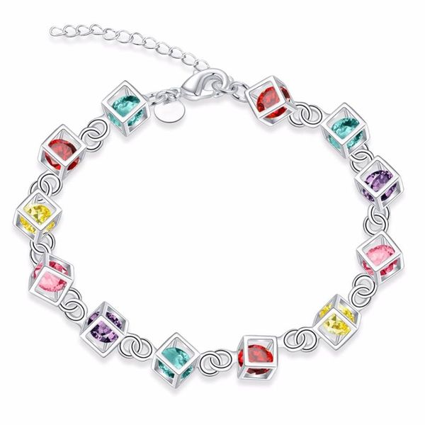 charm 925 sterling silver girl engagement party bracelets colorful love cube women bangles fast shipping fashion lovers gift, Golden;silver
charm 925 sterling silver girl engagement party bracelets colorful love cube women bangles fast shipping fashion lovers gift, Golden;silver