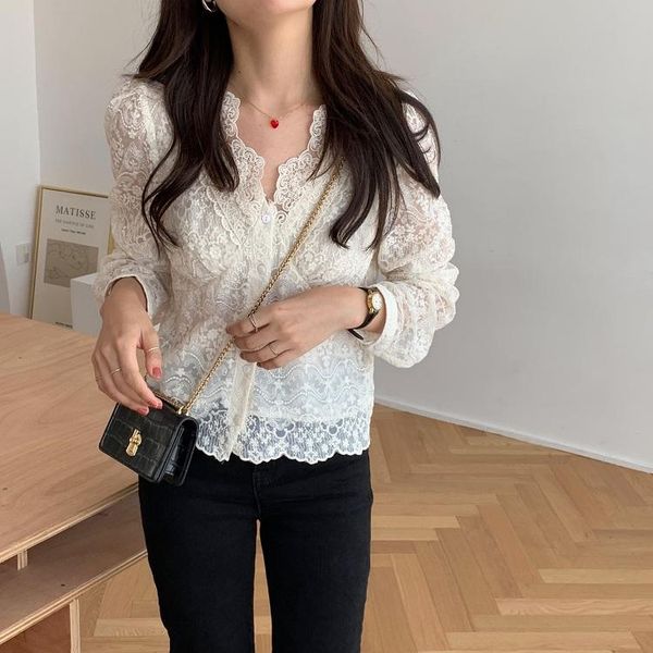 women's blouses & shirts gruiiceen spring autumn long sleeve women blouse korea chic and elegant v neck single breasted top, White
women's blouses & shirts gruiiceen spring autumn long sleeve women blouse korea chic and elegant v neck single breasted top, White