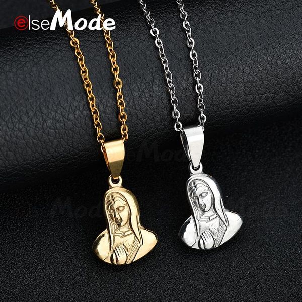 pendant necklaces elsemode tiny blessed virgin mary charms for women gold 316l stainless steel catholic jewelry birthday gift, Silver
pendant necklaces elsemode tiny blessed virgin mary charms for women gold 316l stainless steel catholic jewelry birthday gift, Silver
