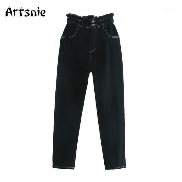 artsnie vintage black high waist denim pants women winter 2020 zipper pockets boyfriend straight jeans sweet casual long pants1, Blue
artsnie vintage black high waist denim pants women winter 2020 zipper pockets boyfriend straight jeans sweet casual long pants1, Blue