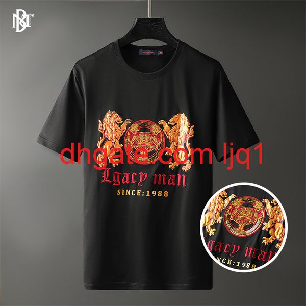 tuishang men's clothing - 2021 spring and summer new t-shirt european palace style lion three dimensional printing embroidery cotton t, Black
tuishang men's clothing - 2021 spring and summer new t-shirt european palace style lion three dimensional printing embroidery cotton t, Black
