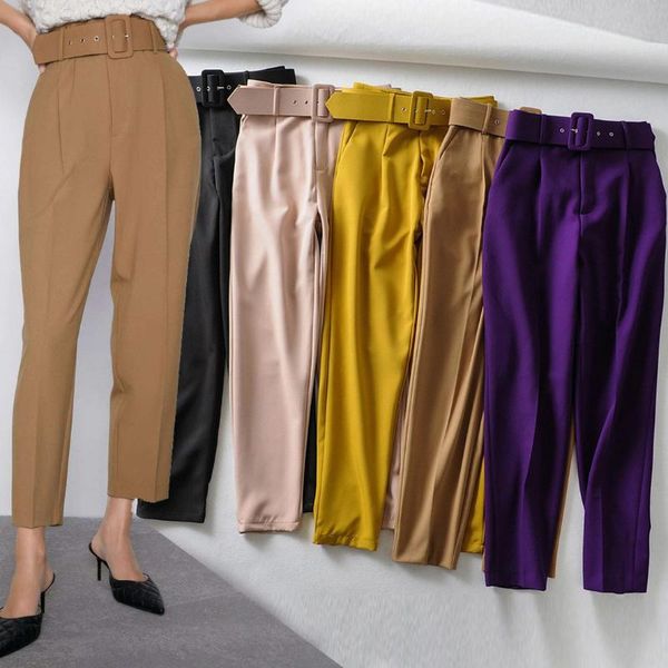 women's pants & capris fall 2021 women clothing style woman five colors with belt trousers high waist straight casual bottoms, Black;white
women's pants & capris fall 2021 women clothing style woman five colors with belt trousers high waist straight casual bottoms, Black;white