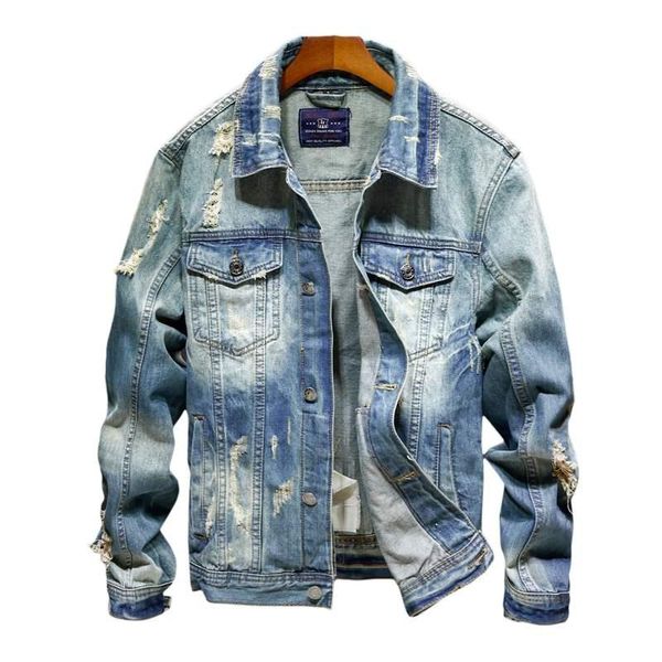 men's fashion cotton hole denim jacket and coat men hip hop streetwear ripped denim jacket mens jeans, Black;brown
men's fashion cotton hole denim jacket and coat men hip hop streetwear ripped denim jacket mens jeans, Black;brown