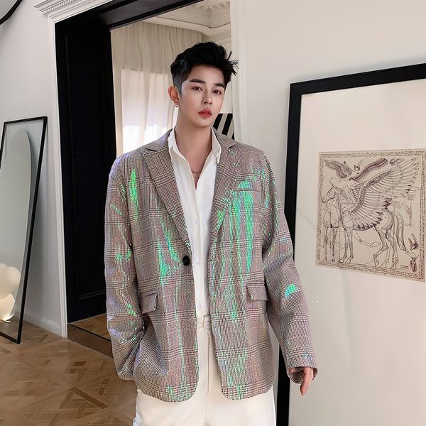 2020 and fall spring men blazer suits sparkly little personality sequins design disco trend stage clothes ttz3, White;black
2020 and fall spring men blazer suits sparkly little personality sequins design disco trend stage clothes ttz3, White;black