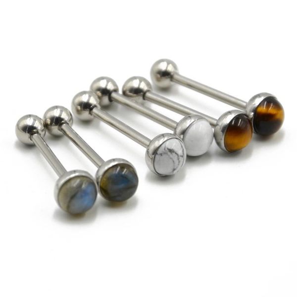 316l surgical steel labradorite tiger eye white line stone tongue barbell ring body piercing jewelry 14g q jllfqj, Silver
316l surgical steel labradorite tiger eye white line stone tongue barbell ring body piercing jewelry 14g q jllfqj, Silver