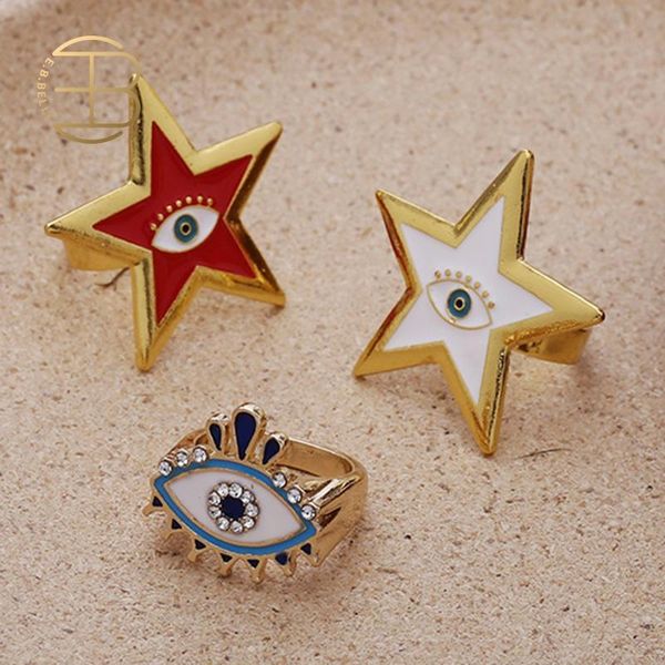 2020 new adjustable bohemian enamel pentagram star evil eye shape women's finger ring gold vintage eye star boho ring, Golden;silver
2020 new adjustable bohemian enamel pentagram star evil eye shape women's finger ring gold vintage eye star boho ring, Golden;silver