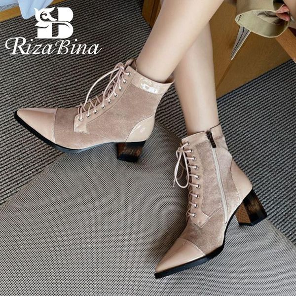 rizabina женщины boots острым носом толстый каблук обувь из натуральной кожи lace up сплошной цвет обувь женская обувь размер 34-39, Black
rizabina женщины boots острым носом толстый каблук обувь из натуральной кожи lace up сплошной цвет обувь женская обувь размер 34-39, Black