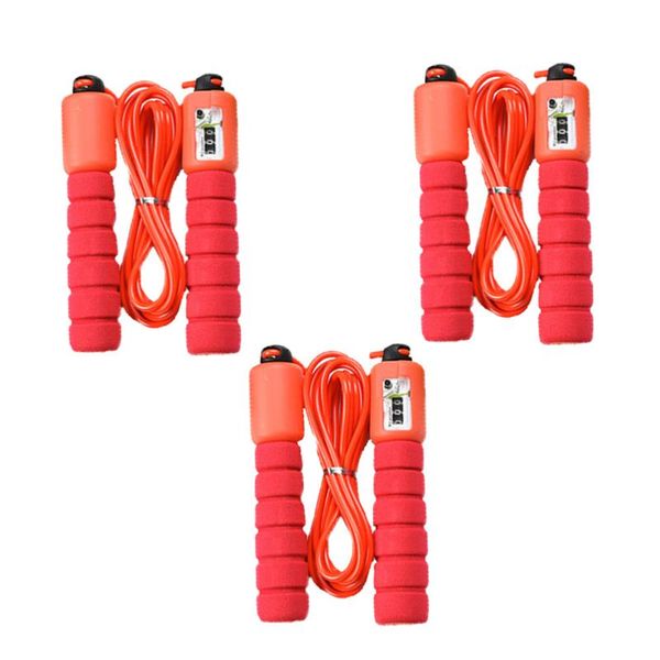 3 pcs electronic counting jump rope skipping rope fitness workout weight bearing sports accessories for gym training game (red)
3 pcs electronic counting jump rope skipping rope fitness workout weight bearing sports accessories for gym training game (red)